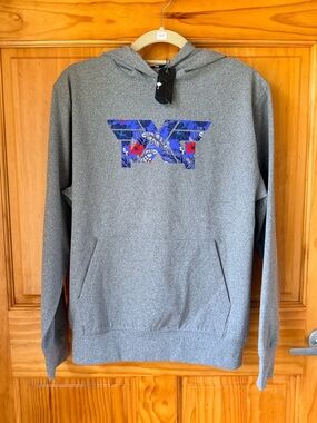 PXG Grey Hoodie with Blue Floral Logo